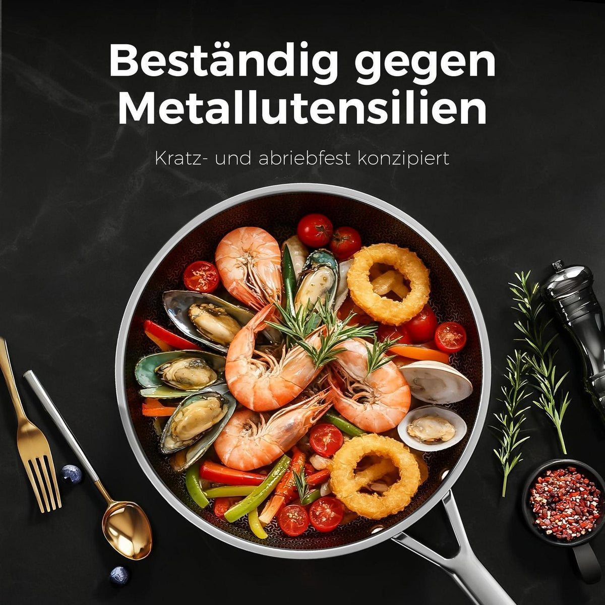 Edelstahl Pfannenset 2-teilig | Antihaft Keramikbeschichtung