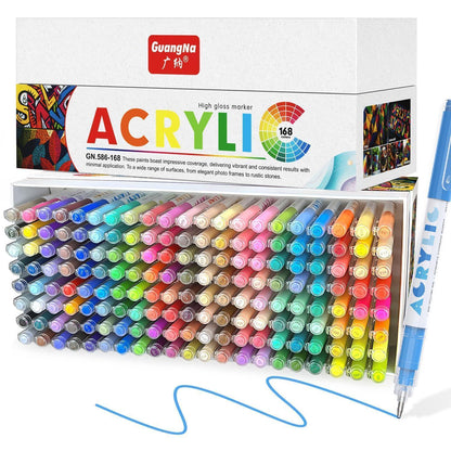 Flüssige Acryl-Marker 168 Farben – Schnell trocknend & Vielseitig