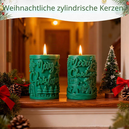 Silikonform Weihnachten: Kerzen & Seife Gießen - Tannenbaum & Schneemann
