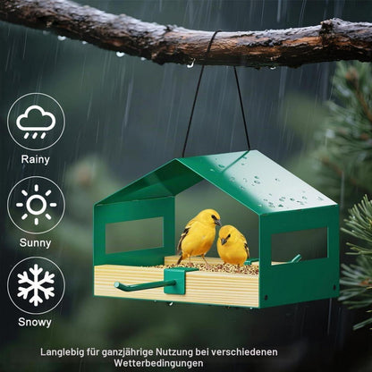 Vogelhaus zum Aufhängen – Futterspender für Kleinvögel & Garten