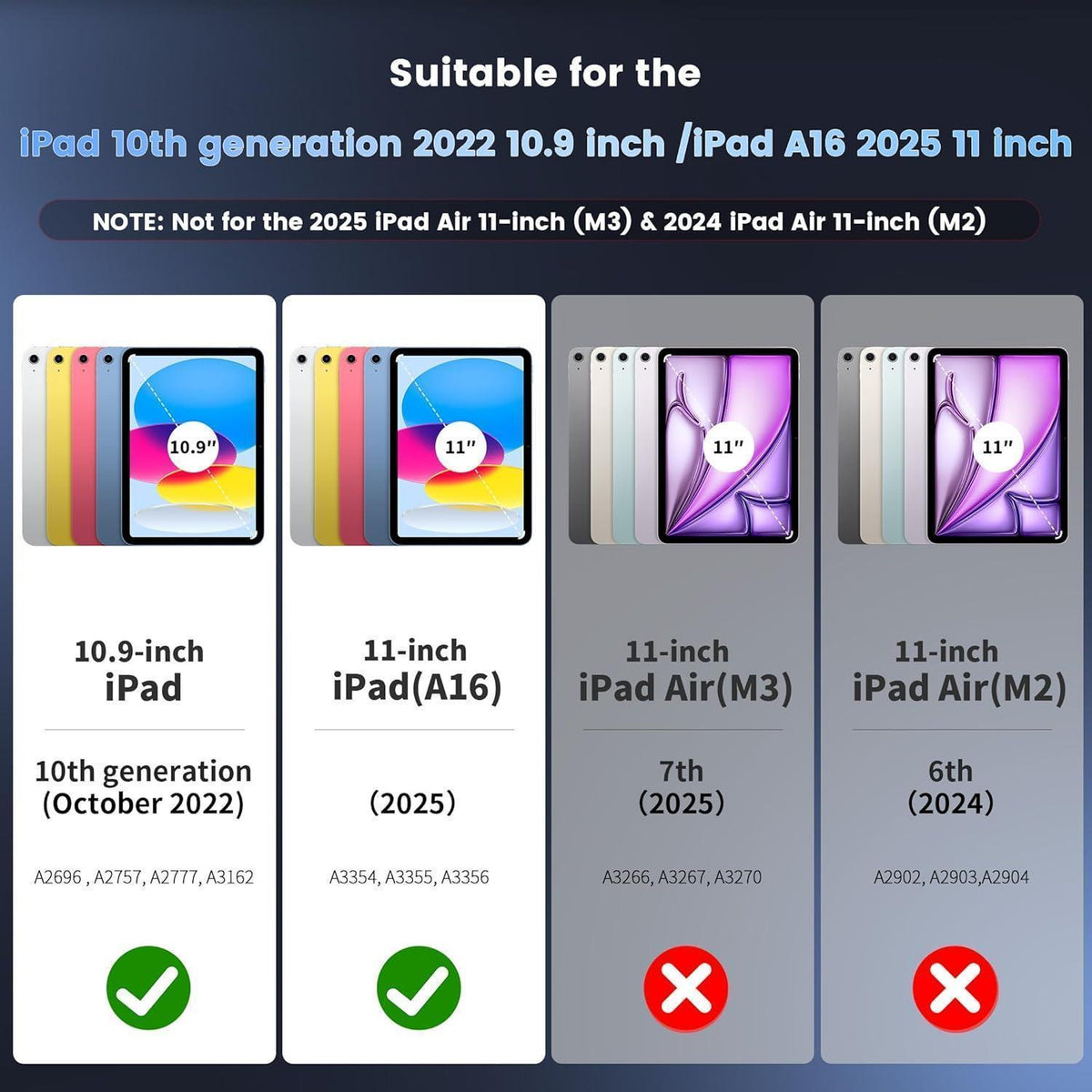 iPad Hülle mit Stifthalter, Folio Ständer, Schwarz