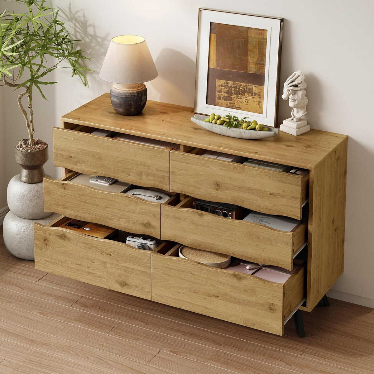 Kleine Kommode mit 6 Schubladen – Schmaler Flur- oder Schlafzimmerschrank