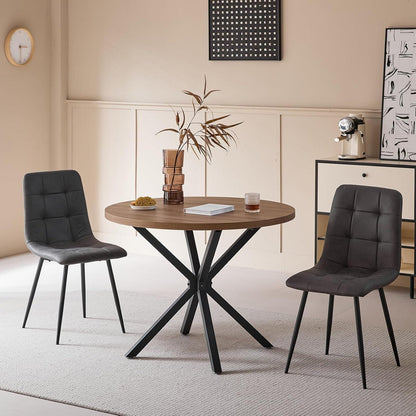 Modernes Esszimmerstuhl-Set 2er-Set Grau – Bequemer Küchenstuhl