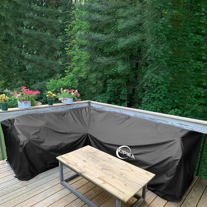 L-förmige Gartenmöbel Abdeckung – Winterfest & Winddicht