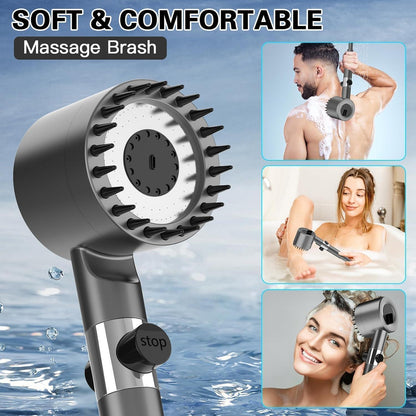 Gefilterter Duschkopf mit Schlauch & Massagefunktion