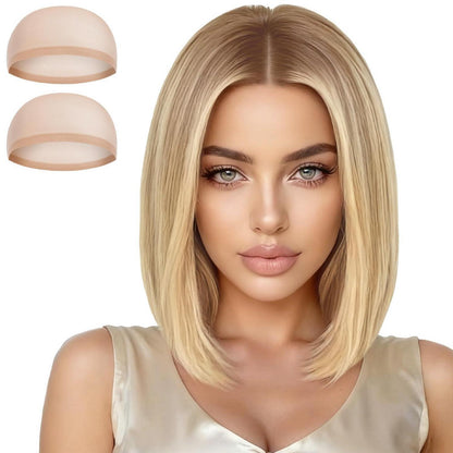 Neon Bob Perücke – Kurz, Glatt, 35cm, Platinfarben