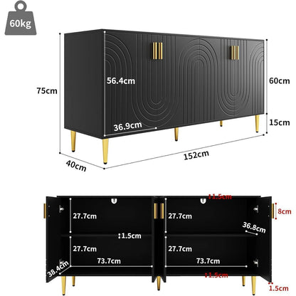 Flur Schrank mit Türen & Kippschutz – Schmale Kommode für Zuhause