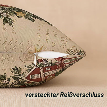2er Set Winter Weihnachten Kissenbezüge 45x45 cm - Weihnachtsdeko
