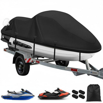 Jet Ski Abdeckung 900D Wasserdicht Schwarz 2XL (305-345cm)