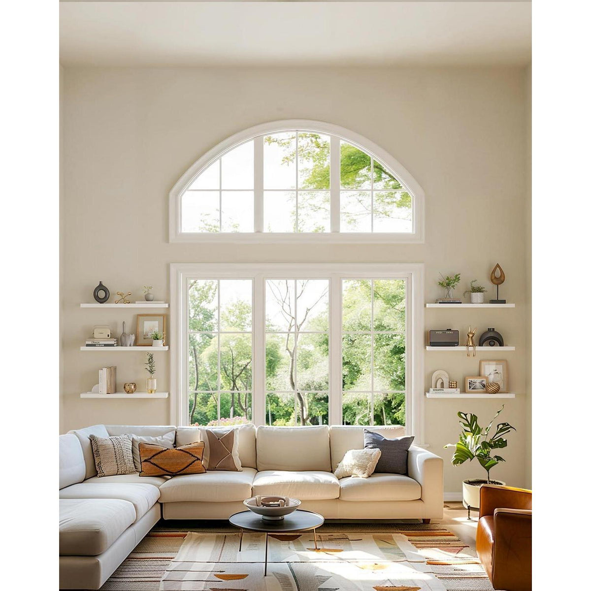 Wandregal 3er-Set Weiß, 60cm Schweberegale für Wand