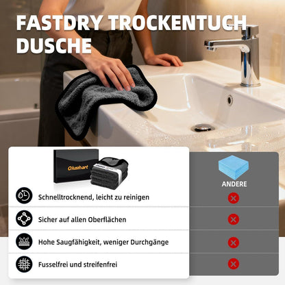 Mikrofaser Trockentücher 3er-Set – Schnelltrocknend & Fussel-frei