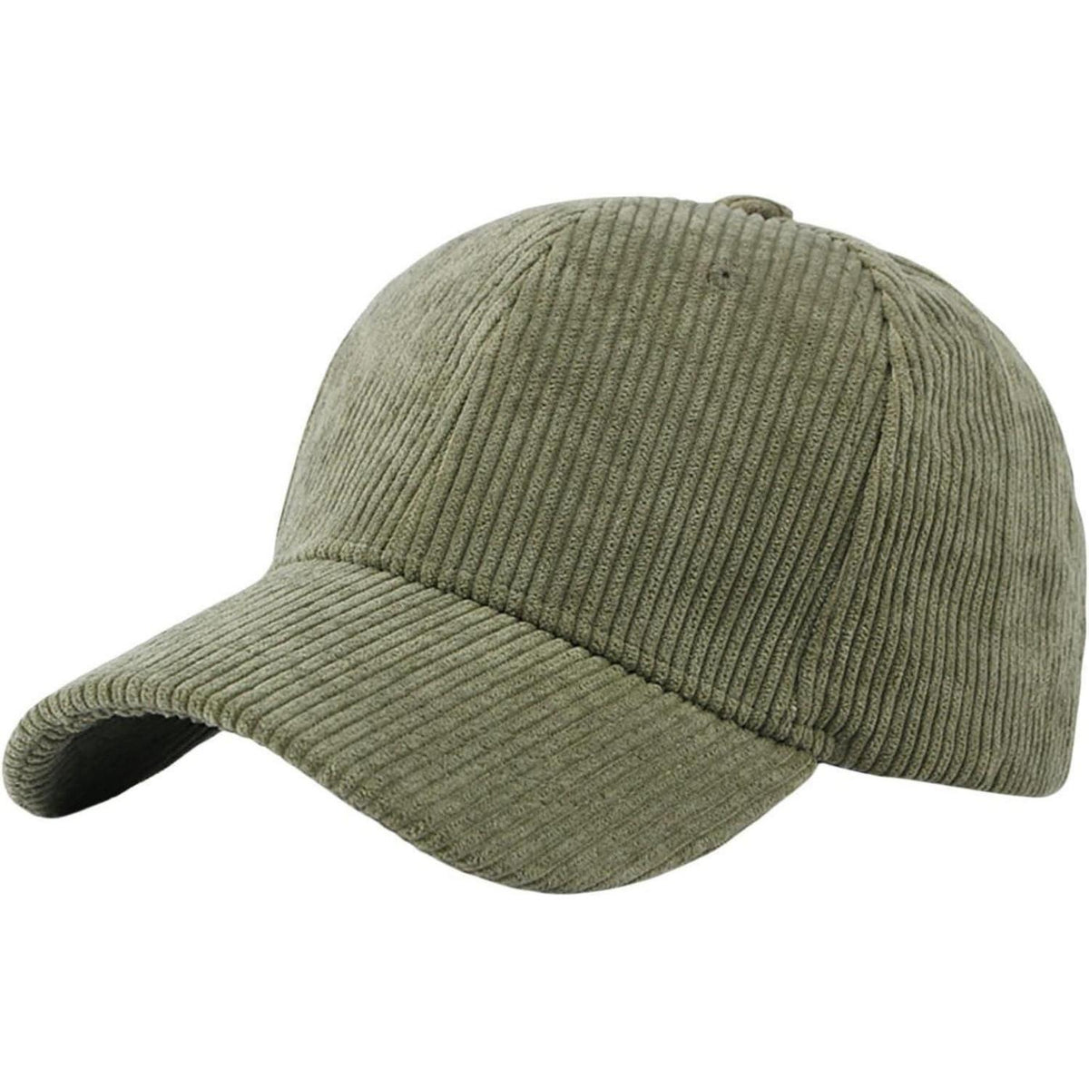 Cord Baseball Cap Damen Herren Verstellbar Warme Winter Mütze Armeegrün