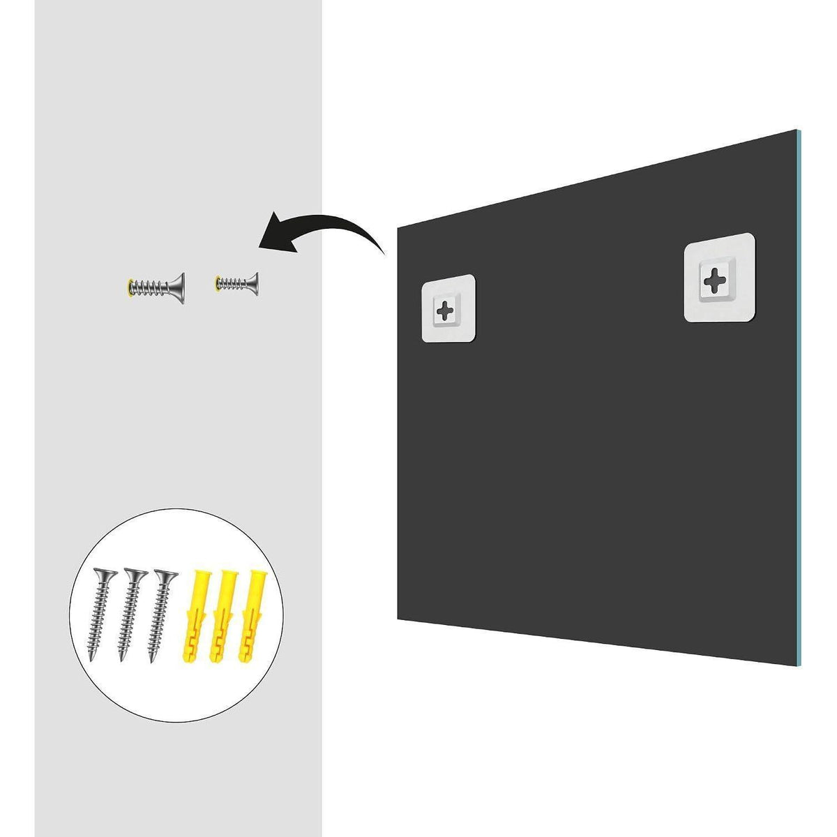 Rahmenloser Badezimmerspiegel 61x61 cm – Modern & Bruchsicher