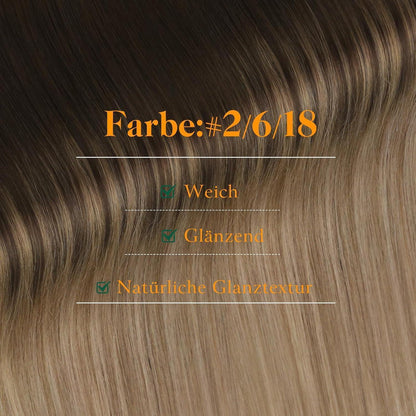 Echthaar Tape Extensions Blond Balayage 45cm 40g