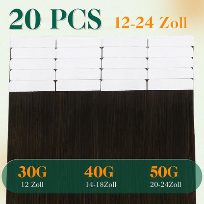 Echthaar Tape Extensions Blond Balayage 45cm 40g