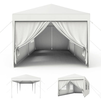 3x6m Wasserdichter Gartenpavillon mit Seitenteilen & Fenstern