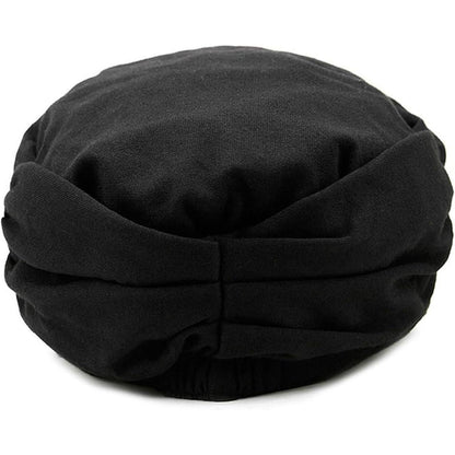 Weiche Damen Schirmmütze Ballonmütze Chemo Turban Schwarz
