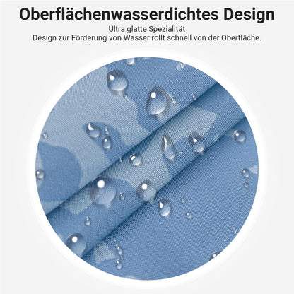Blauer Duschvorhang Blätterlinie 120x200 cm mit Ösen