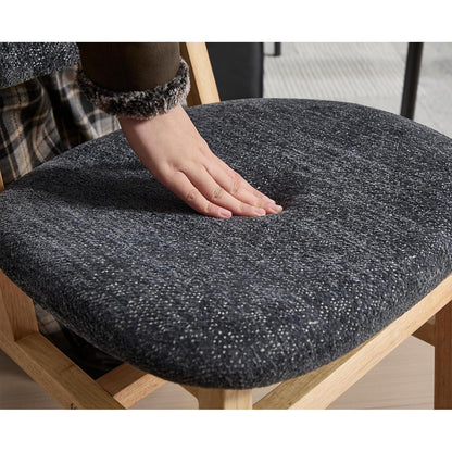 Esszimmerstühle Set 4 Grau – Bequeme Polsterstühle Holzrahmen