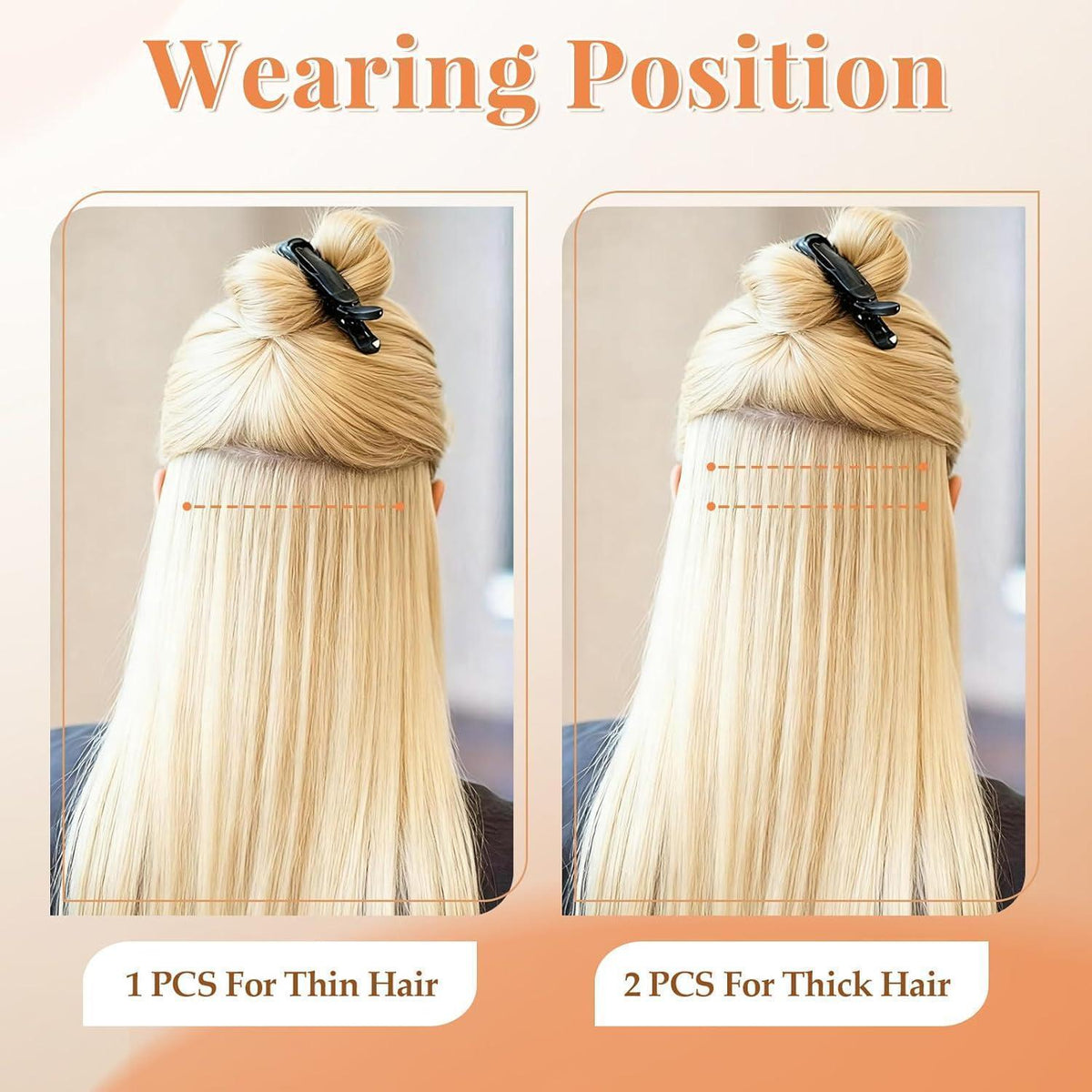 Clip In Haarverlängerung Echthaar Ascheblond 45cm - 50g