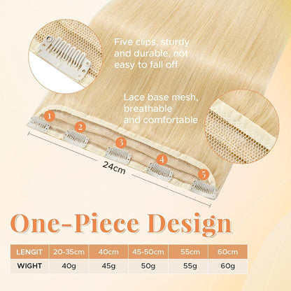 Echthaar Clip-In Extension Blond 35cm – Volumenspendend & Vielseitig
