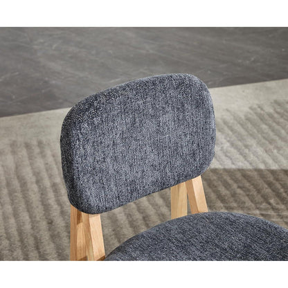 Esszimmerstühle 2er Set Grau, Chenille Polsterstuhl