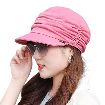 Weiche Damen Schirmmütze Ballonmütze Chemo Turban Rosa