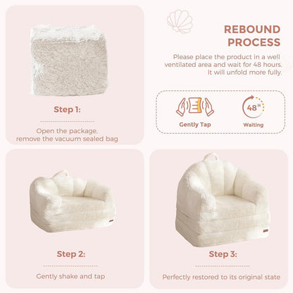 Klappsofa mit Kunstfell – Bequemer Schlafsessel für Wohnzimmer