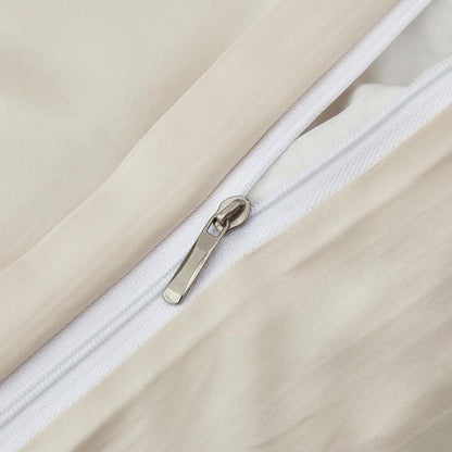 Mako Satin Bettwäsche Set 200x220cm Beige, 3-teilig