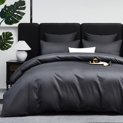 Gezu Mako Satin Bettwäsche Set 155x220cm Grau 3tlg.