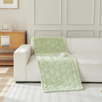 Gestepptes Samt Sofaüberwurf 90x210cm Grün-C – Luxuriös & Rutschfest