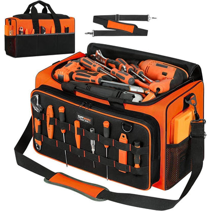 Werkzeugtasche 14 Taschen 50x29x26cm Robust 600D Schwarz-Orange