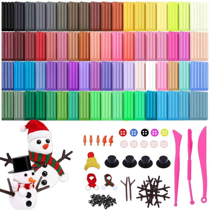 Lufttrocknende Modelliermasse Set 72 Farben – Weihnachtsknete DIY