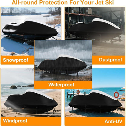Jet Ski Abdeckplane 900D Wasserdicht für Waverunner Polaris