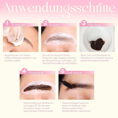 Wimpernlifting & Augenbrauenfarbe Set – Braun für natürlichen Look