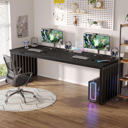 Großer Schreibtisch 180cm – Home Office PC Tisch mit Metallgestell