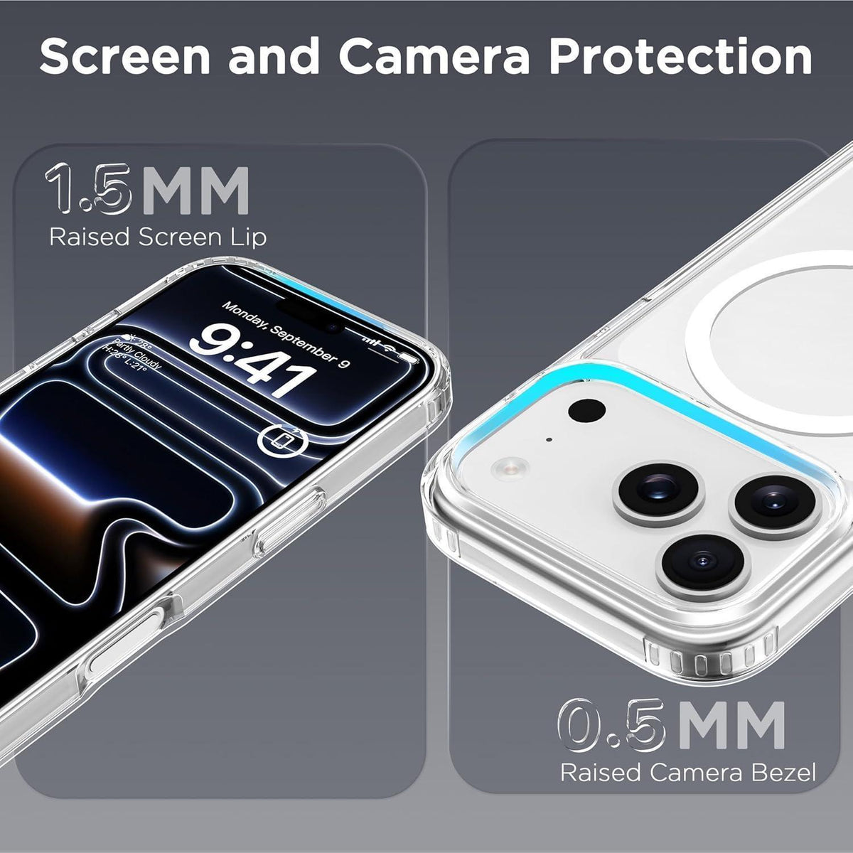 iPhone 17 Pro Hülle mit MagSafe, Kameraschutz, matt transluzent