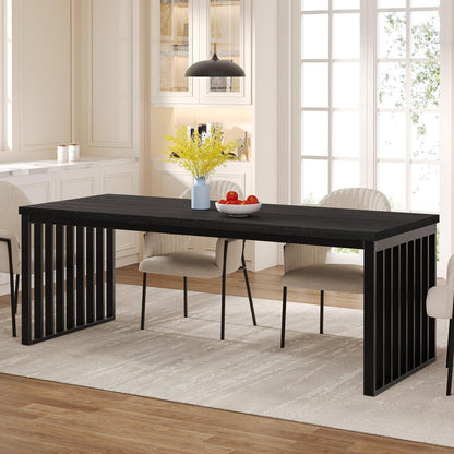 Industrietisch Esstisch 180cm Rechteckig für 6-8 Personen Schwarz