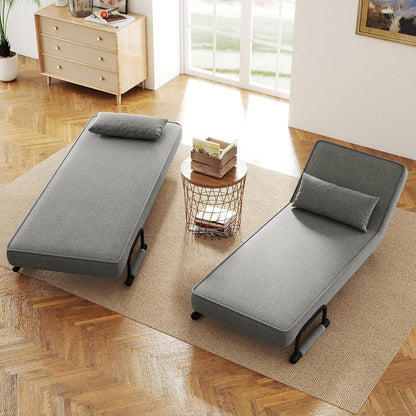 4-in-1 Schlafsessel – Platzsparendes Bett & Relaxsessel Dunkelgrau
