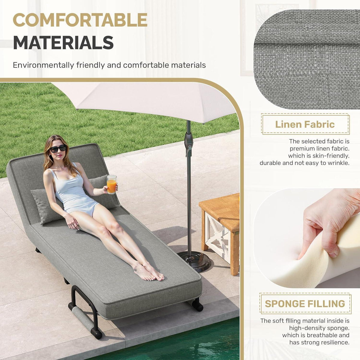 4-in-1 Schlafsessel – Platzsparendes Bett & Relaxsessel Dunkelgrau