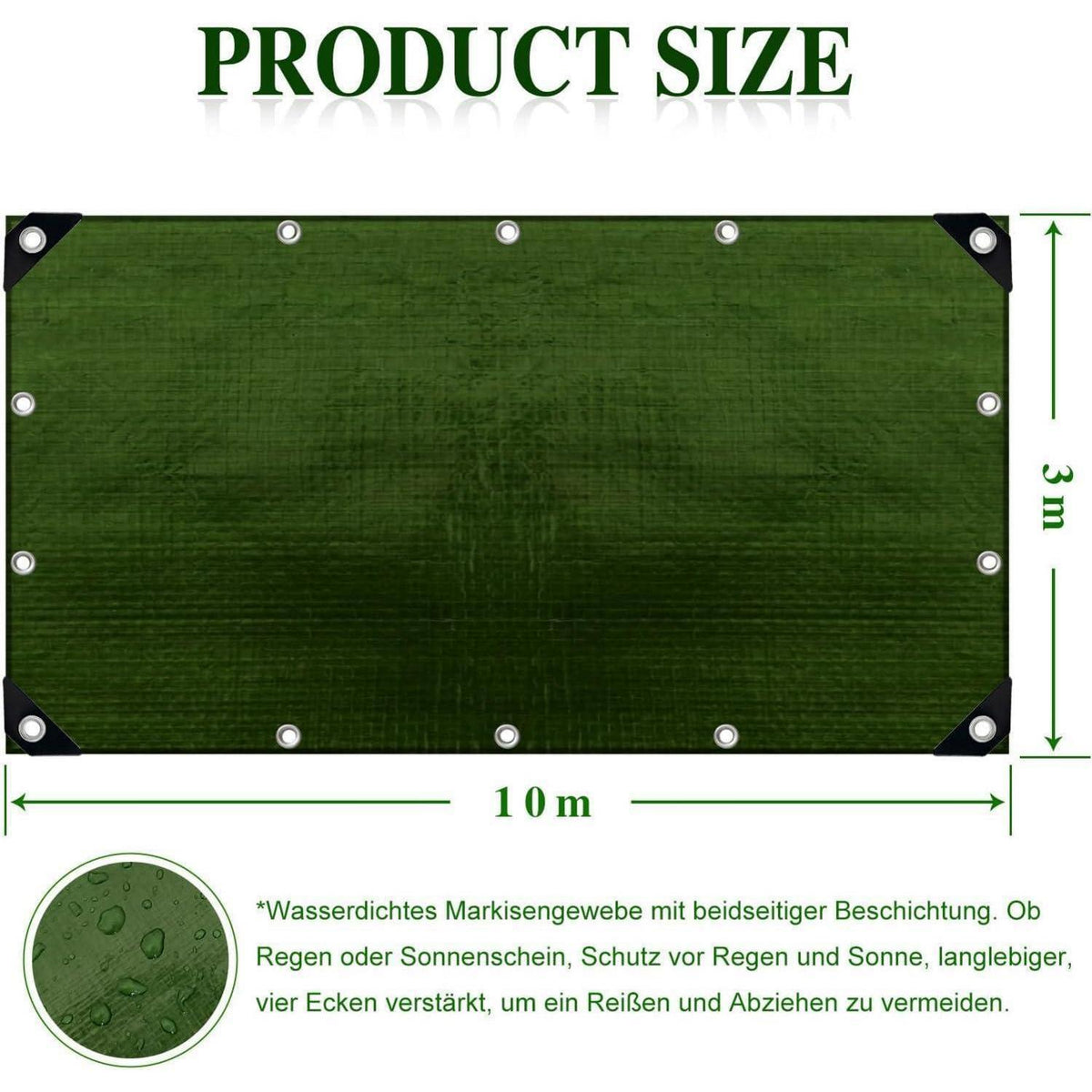 Wasserdichte Abdeckplane 3x10m – Robust & Vielseitig für Garten & Auto