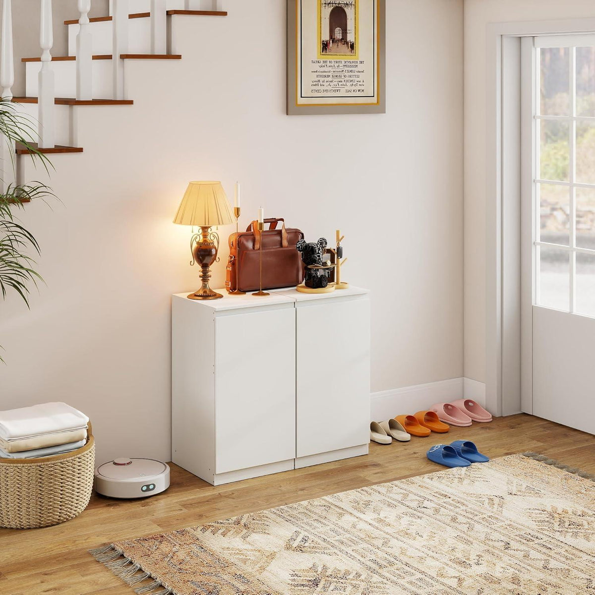 2er-Set Kommoden weiß 40cm – Schlafzimmer, Büro & Flur