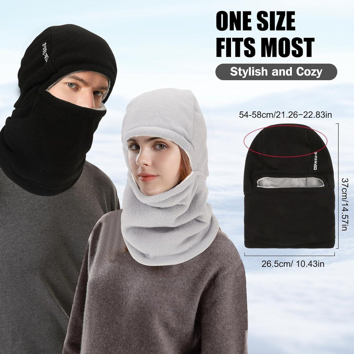 Sturmhaube Fleece Mütze Winter – Winddicht & Warm für Herren Damen