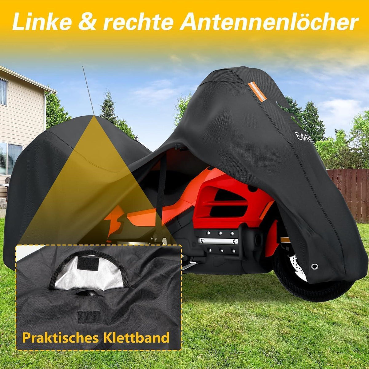 Motorradabdeckung Trike, windfest & UV-Schutz, 274x149x149cm