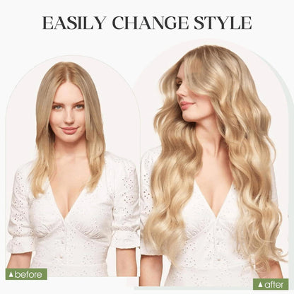 Echthaar Extension Platinblond 50cm – Unsichtbare Drahtverlängerung