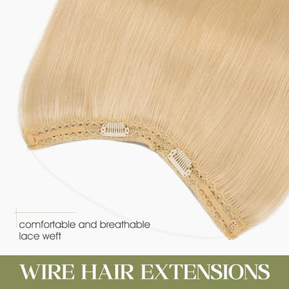 Halo Haarverlängerung Echthaar Platinblond 35cm