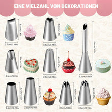 Spritzbeutel Set Edelstahl | 9 Düsen für Kuchen & Desserts