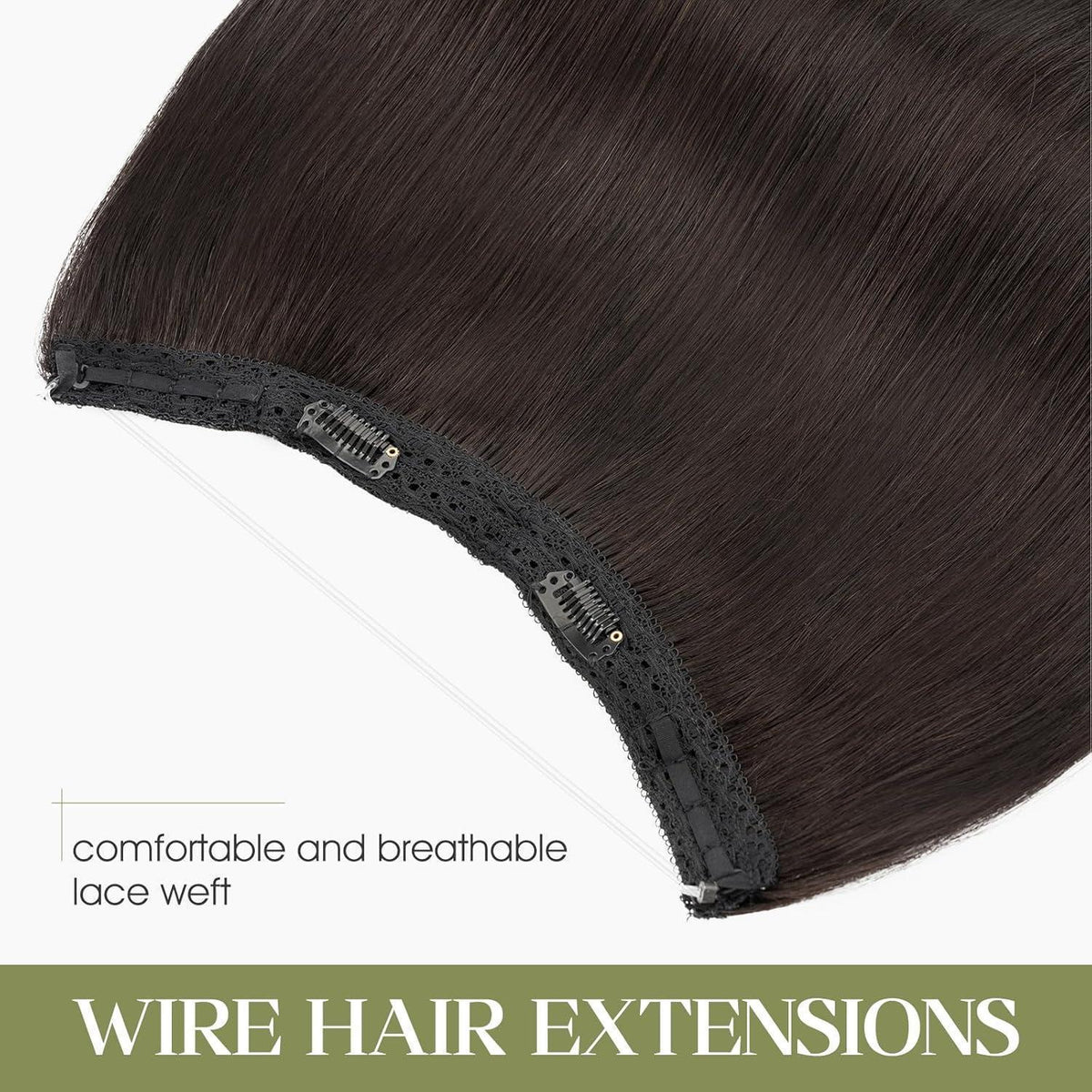 Echthaar Extension Flip-In 40cm Schwarz – Unsichtbare Verlängerung