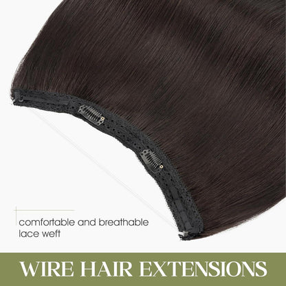 Echthaar Extension Flip-In 40cm Schwarz – Unsichtbare Verlängerung