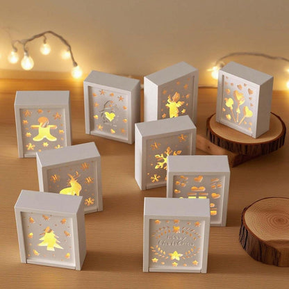 Silikonform Weihnachten: Geschenkboxen & Elch zum Gießen